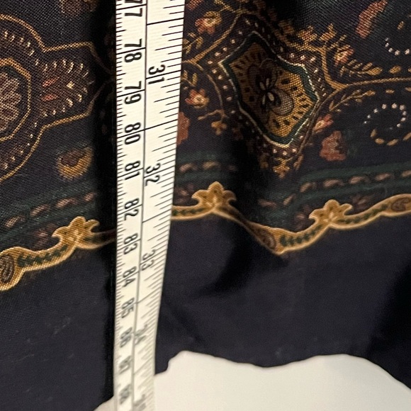 Whimsical Rayon Navy Blue Skirt with Hunting Dog Print 32” Waist - Picture 4 of 8